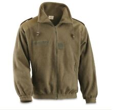 French Army Heavy Fleece Olive Thermal Liner Cold Weather Winter Jacket ZIP picture