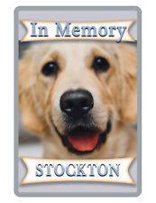 PERSONALIZED MEMORIAL PET SIGN YOUR PHOTO/TEXT ALUMINUM FULL COLOR SIGN #DDOG099 picture