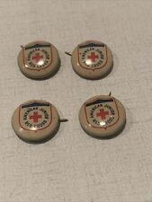 Vintage Lot Of 4 WWII 1940’s American Junior RED CROSS Pinback picture