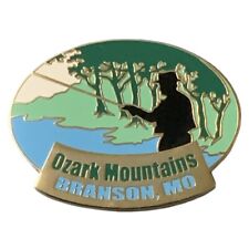 Ozark Mountains Branson Missouri Fishing Scenic Travel Souvenir Pin picture