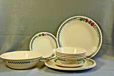 Vintage Corelle Farm Fresh 4 dinner plates, 4 bowls,4 side plates and veg bowl picture