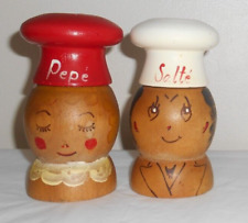 Wood Salte Pepe Chef Salt and Pepper Shakers  5