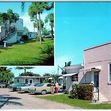 c1960s Fort Pierce, FL Oceanaire Lodge Motel Chrome Photo Pink Bldg. Backus A144 picture