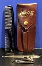 Vintage Coca-Cola Bottling Company Manicure Grooming Set In Traveling Case picture