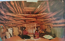 Navajo Family Monument Valley Arizona Weaving Rug Circular Hogan picture