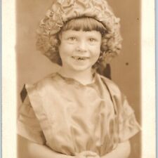 c1910s Cute Little Girl Missing Teeth RPPC Photo Scales Mound, IL Irenethan A158 picture