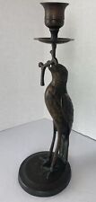 MCM Bronze/metal Bird Candle Holder Sculptural Statue 10” Moody Ornate picture