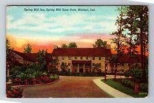 Mitchell IN-Indiana, Spring Mill Park, Spring Mill Inn, c1945 Vintage Postcard picture