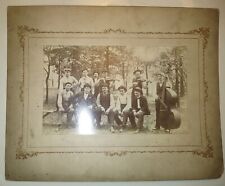 1899 Cincinnati Mounted Band Photo Men Musicians Outdoor Antique Ohio Picture OH picture