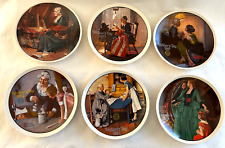 SIX Mother's Day Norman Rockwell Plates 1979-1984 USED Bright Colors picture