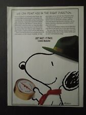 1996 METROPOLITAN LIFE INSURANCE Magazine Ad - Get Met. It Pays. SNOOPY picture