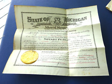 1917 Legal Document Signed by Michigan Governor Albert Sleeper picture