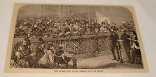1883 magazine engraving ~ QUEEN VICTORIA AND FAMILY At A Te Deum picture