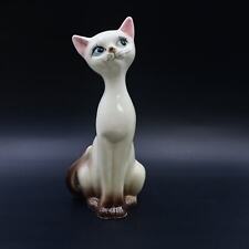 Vintage Sitting Siamese Cat Ceramic Figure picture
