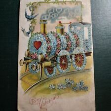 Love Train Valentines Day Postcard From Around 1912.. picture
