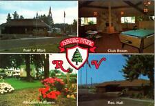 Aurora, OR Oregon ISBERG PARK Camping~Gas~Store~Pool Table ROADSIDE 4X6 Postcard picture