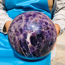 9340gNatural Dream Amethyst Quartz Crystal Sphere Ball Reiki Healing  HH1925 picture