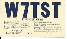 QSL  1947 Elsinore Utah       radio card picture