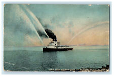 1911 Fire Tug McGonagle in Action Duluth Minnesota MN Posted Postcard picture