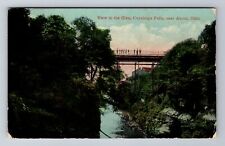Akron OH-Ohio, View In The Glen, Cuyahoga Falls, Antique Vintage c1912 Postcard picture