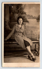 Postcard RPPC A Young Girl Woman Real Photo June 22 1934 Unposted Romney Studio picture