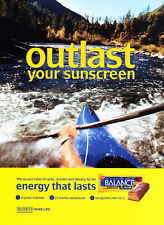 BALANCE AD #01 MAGAZINE promo AD 2004 OUTLAST YOUR SUNSCREEN picture