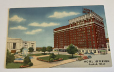 Postcard TX Dallas Texas Hotel Jefferson Linen Unposted Vintage picture