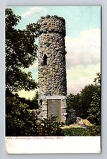 Weston MA-Massachusetts, Norumbega Tower, Antique Vintage Souvenir Postcard picture