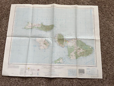 Vintage 1962 US Geological Survey Army Map Service Maui Hawaiian Islands Map picture
