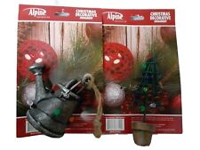 Alpine Corporation Christmas Ornaments Christmas Tree,Watering can ( lot of 2 ) picture