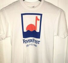 Vtg 1988 RIVER FEST T SHIRT Rare Single Stitch Tee 80's USA MADE Logo COLORFUL picture