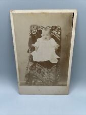 Antique Cabinet Card Photo Baby In Full Dress 1896 picture