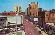 c1950s Looking West On Monroe Avenue, Grand Rapids, Michigan Postcard picture