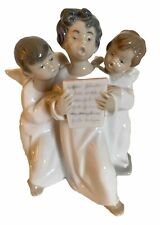 Lladro 4542 Retired Group of 3 Choir Angel Children Singing Figurine With Box. picture