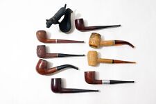 Lot of 8 Vintage Tobacco Smoking Pipes, Bulldog Pipe Rest, for Refurbishment picture