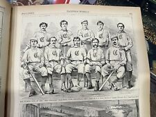 Harpers Weekly; July 1869 With Baseball’s FIRST EVER PROFESSIONAL BASEBALL TEAM picture