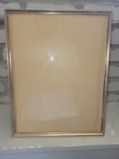 Vintage Ornate Photo Picture Frame 11x14 Gold Brass Metal  Hang/Stand picture