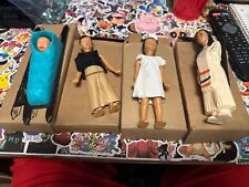 Vintage Native American Plains Indian Doll Souvenir/Western Collectible Lot Of 4 picture