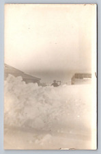 Postcard RPPC Minnesota (?) Snow Drifts Farm c 1910s E509 picture