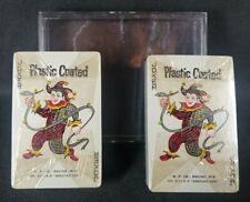 Lot VTG 1950s W.P.L. Co. Playing Cards Plastic Coated Grecian Ode  New Sealed  picture