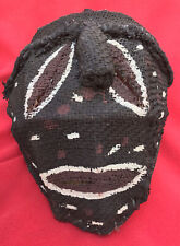 Primitive Makishi Initiation Mask Made From Old Feed Bag & Fiber - Zambia picture