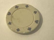 Old Vintage White Poker Chip Hearts Clubs Spades Diamonds  *+ picture