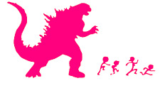 Godzilla ate your stick family funny vinyl decal car bumper sticker 027 picture