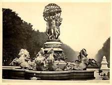 France, Versailles, vintage print basin.  Circ 20x25 Silver Print picture