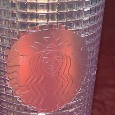 Starbucks 2023 Fall Pastel Purple Cinnamon Pearl Soft Touch Grid Tumbler picture