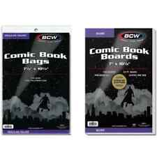 100 - BCW Silver Backing Boards & 2-Mil Polypropylene Comic Book Bags Set of 100 picture