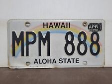 2018 Hawaii TRIPLE NUMBER  License Plate Tag picture