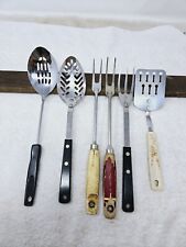 Vintage EKCO Kitchen Utensils Spatula, Fork, Slotted Spoon picture