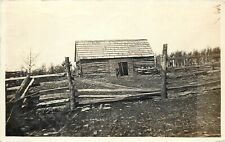 Postcard RPPC 1913 Arkansas Log Cabin rural Life AR24-1128 picture