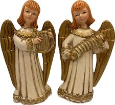 Vintage Set of Angels Playing Instruments Made in Japan Gold Trim picture